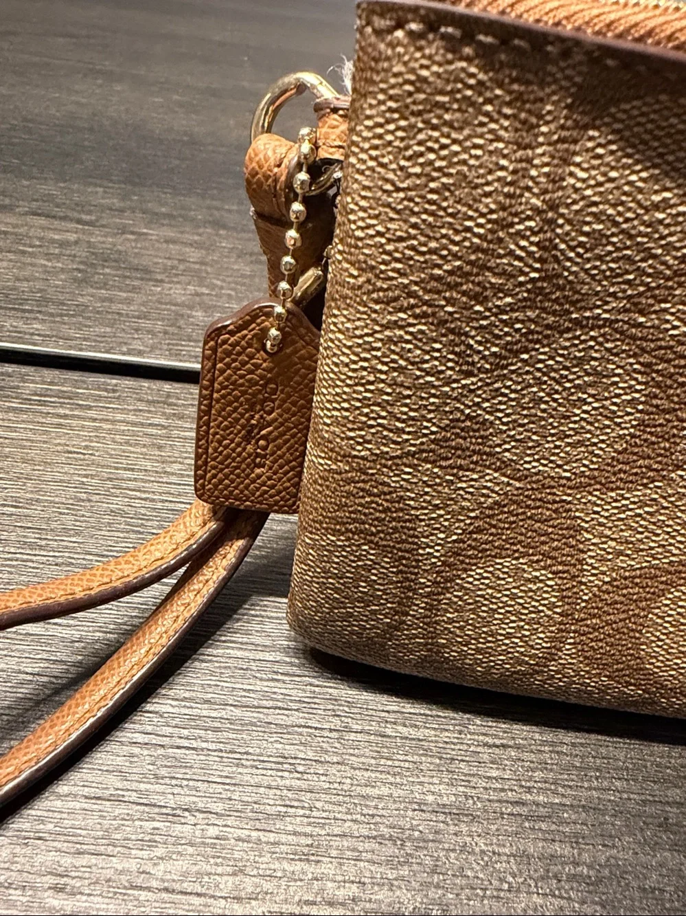 Coach Double Zip Wristlet in Signature Canvas